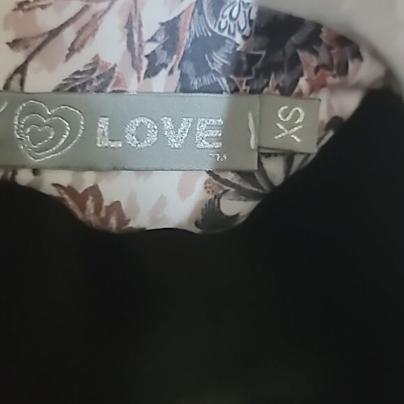 LOVE Brown Blue Tan Floral Print Bohemian Wideleg Jumpsuits Sz Xsmall NWOT - Picture 10 of 10